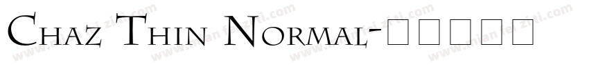 Chaz Thin Normal字体转换